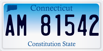 CT license plate AM81542