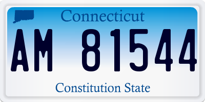CT license plate AM81544