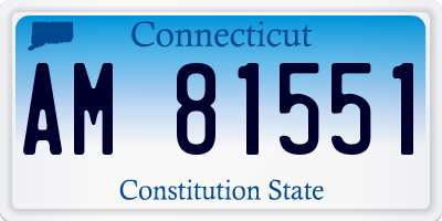 CT license plate AM81551