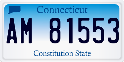 CT license plate AM81553
