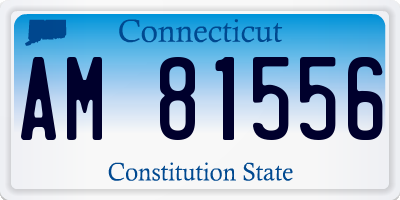 CT license plate AM81556