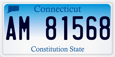 CT license plate AM81568