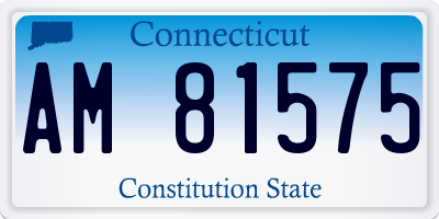 CT license plate AM81575