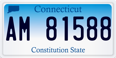 CT license plate AM81588