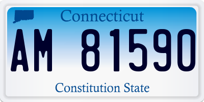 CT license plate AM81590