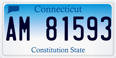 CT license plate AM81593