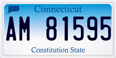 CT license plate AM81595