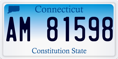 CT license plate AM81598
