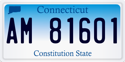 CT license plate AM81601
