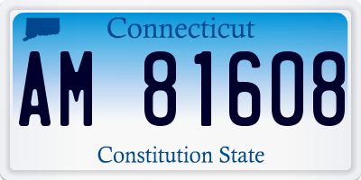 CT license plate AM81608