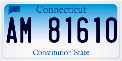 CT license plate AM81610