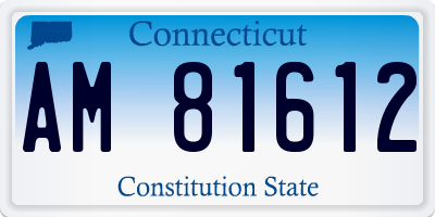 CT license plate AM81612