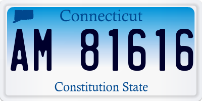 CT license plate AM81616