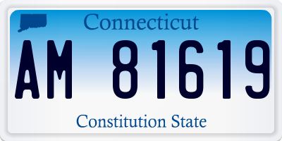 CT license plate AM81619