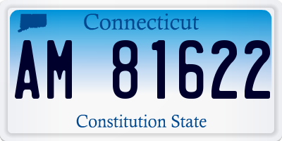 CT license plate AM81622