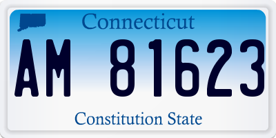 CT license plate AM81623