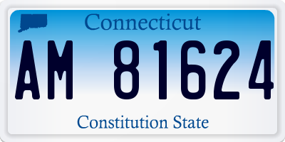 CT license plate AM81624