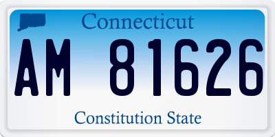 CT license plate AM81626