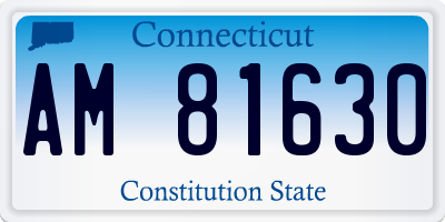 CT license plate AM81630