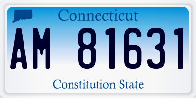 CT license plate AM81631