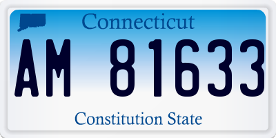 CT license plate AM81633