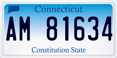 CT license plate AM81634