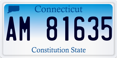CT license plate AM81635