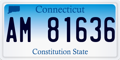 CT license plate AM81636