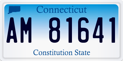 CT license plate AM81641