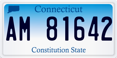 CT license plate AM81642