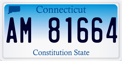 CT license plate AM81664
