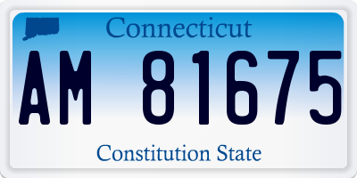 CT license plate AM81675