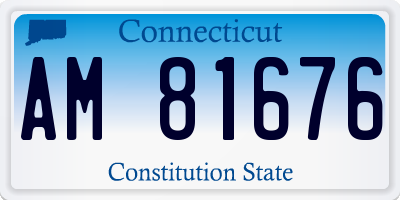 CT license plate AM81676