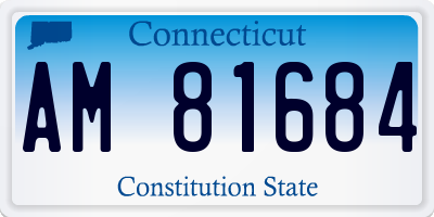 CT license plate AM81684