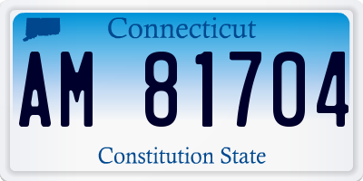 CT license plate AM81704
