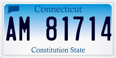 CT license plate AM81714