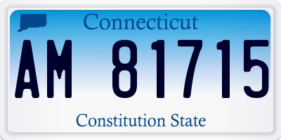 CT license plate AM81715
