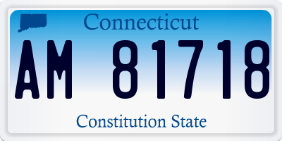 CT license plate AM81718