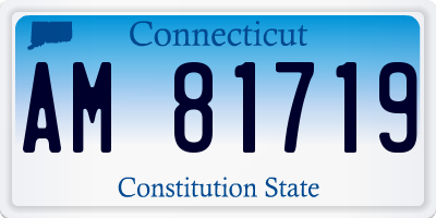 CT license plate AM81719
