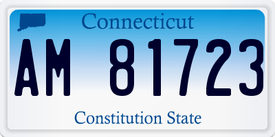CT license plate AM81723
