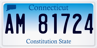 CT license plate AM81724
