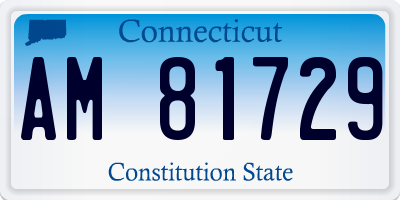 CT license plate AM81729