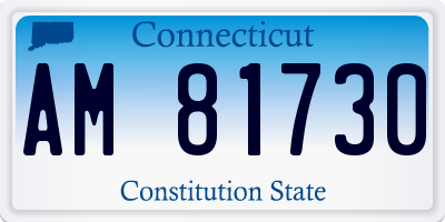 CT license plate AM81730