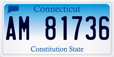 CT license plate AM81736