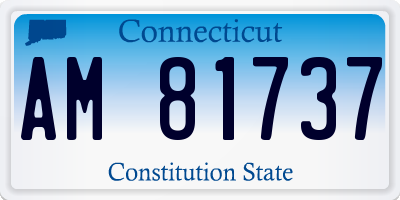 CT license plate AM81737