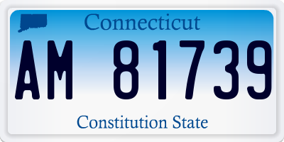 CT license plate AM81739