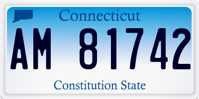CT license plate AM81742