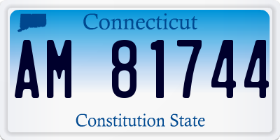 CT license plate AM81744