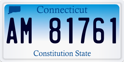 CT license plate AM81761
