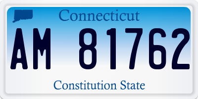 CT license plate AM81762